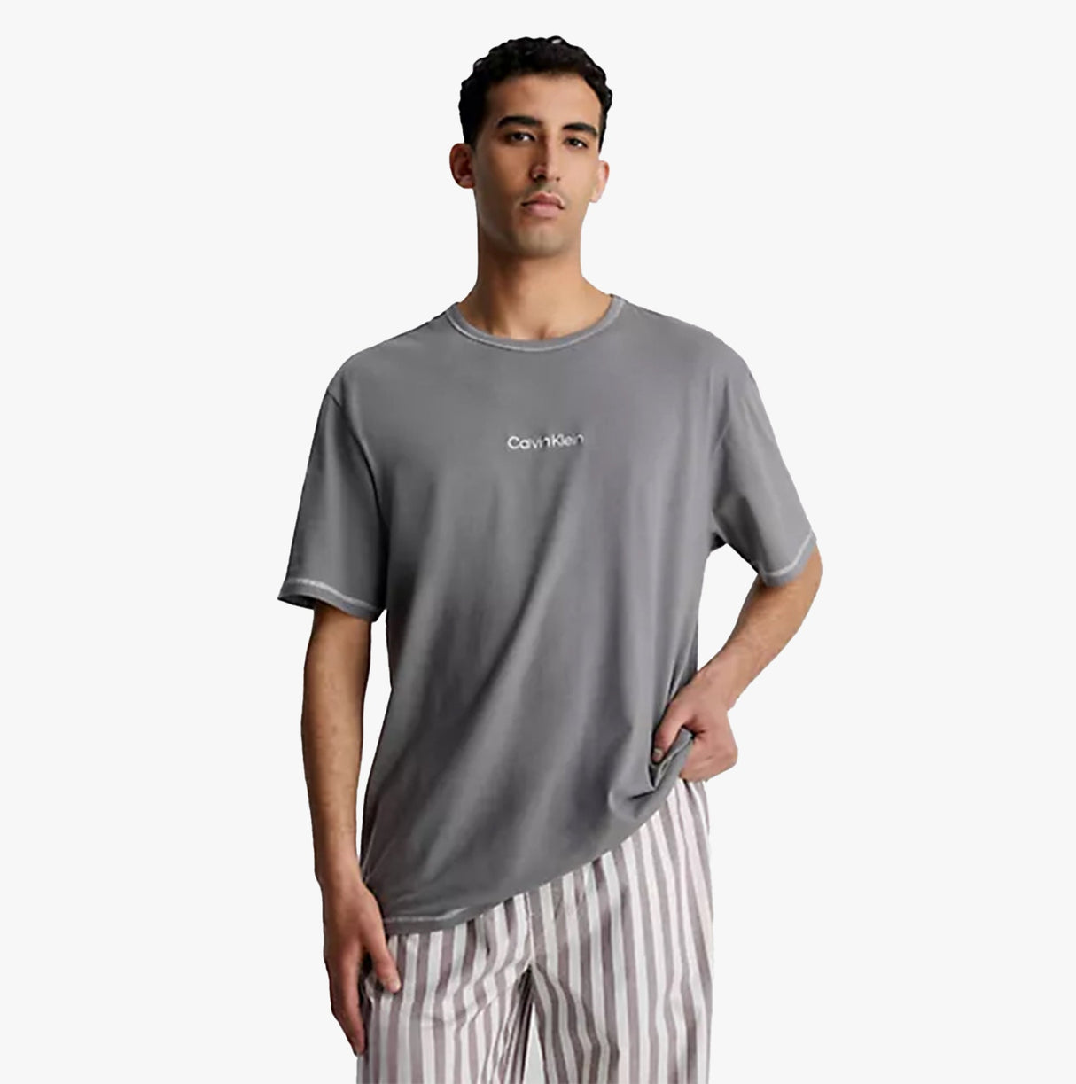 Calvin Klein FUTURE SHIFT Mens Lounge Crew Neck T-Shirt Grey