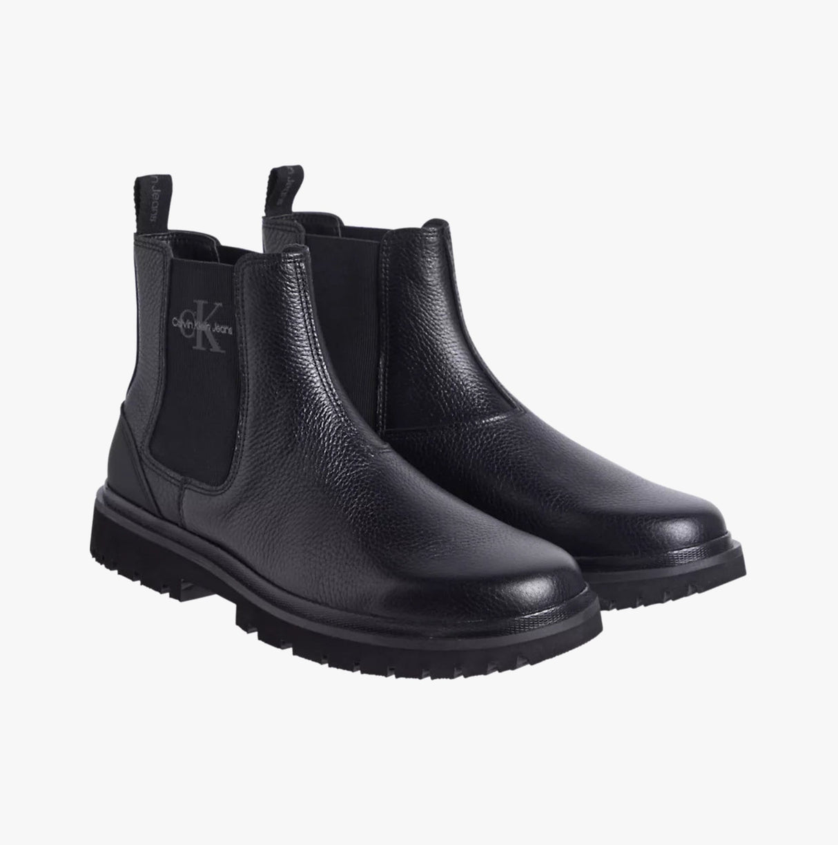 Calvin Klein EVA MID CHELSEA BOOTS Mens Triple Black