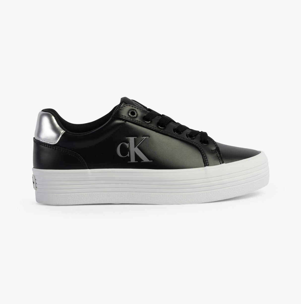 Calvin Klein BOLD VULCANISED FLATFORM Womens Trainers Black/Silver