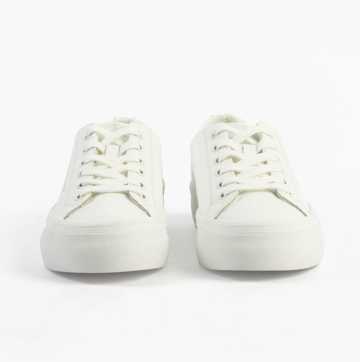 Calvin Klein VULC FLATFORM LOW Womens Trainers Triple Bright White