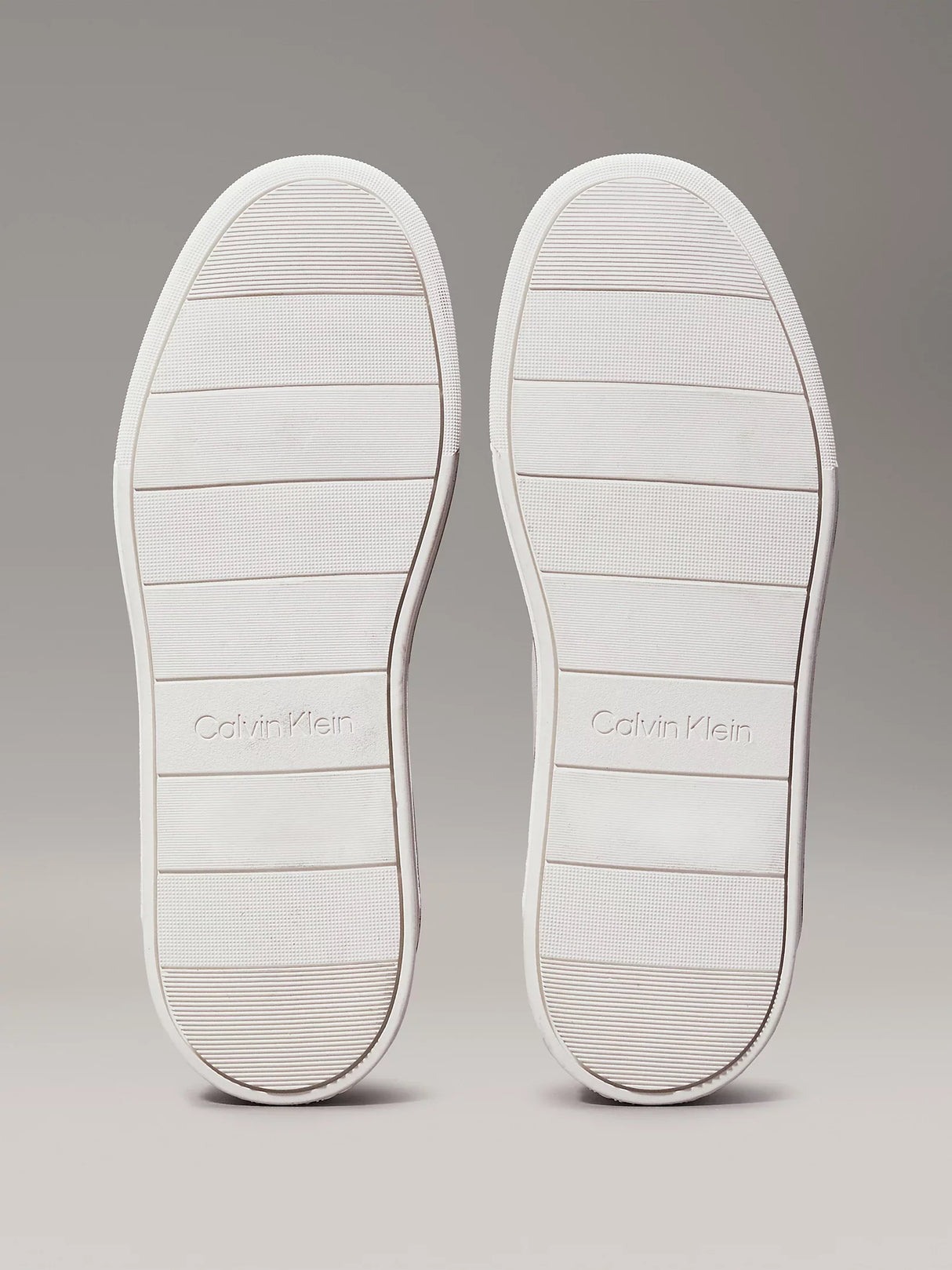 Calvin Klein LOW TOP LACE UP MIX Mens Trainers Light Grey/Granite Road