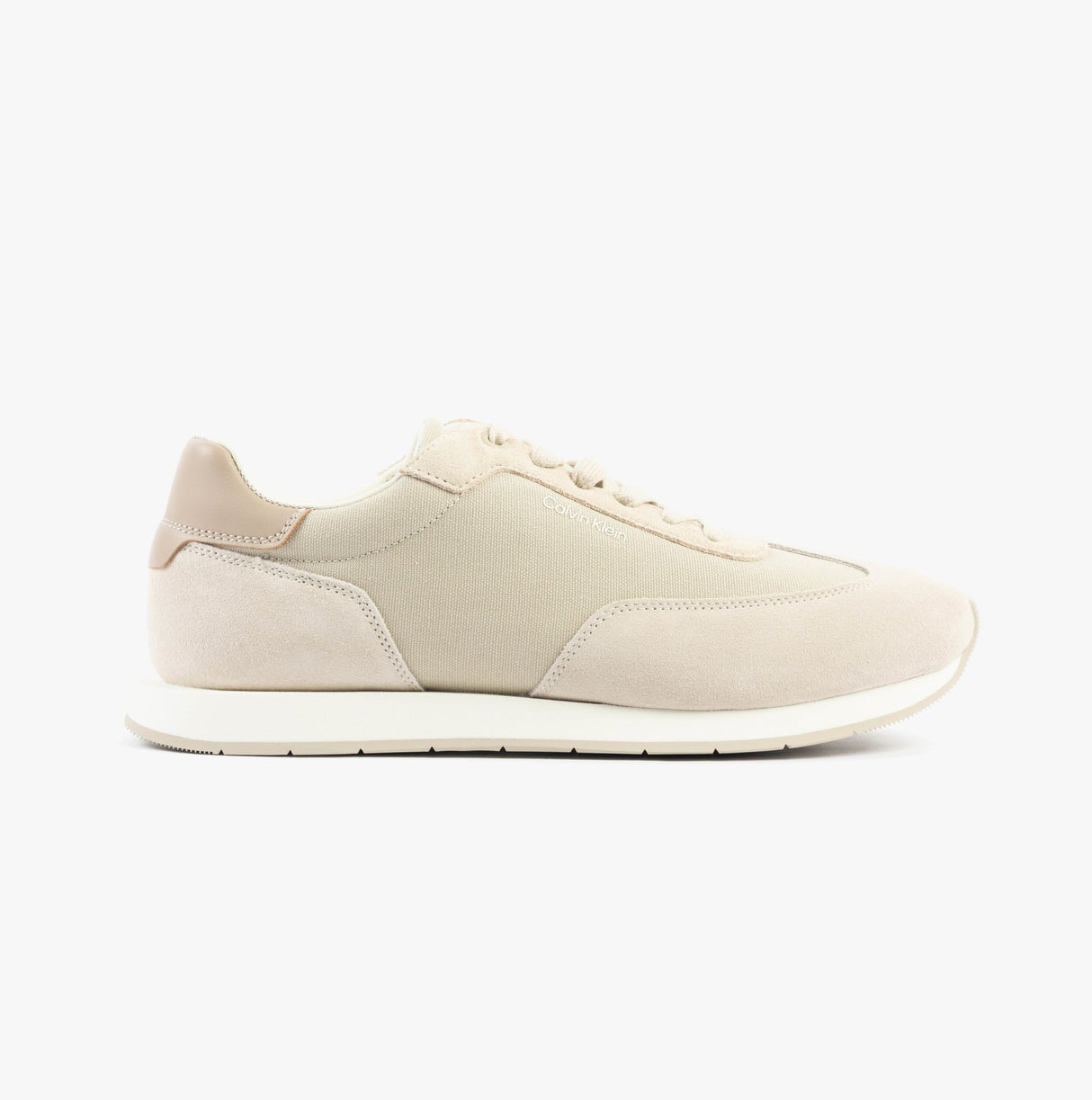 Calvin Klein SUEDE LOW PROFILE Mens Trainers Feather Gray Mix