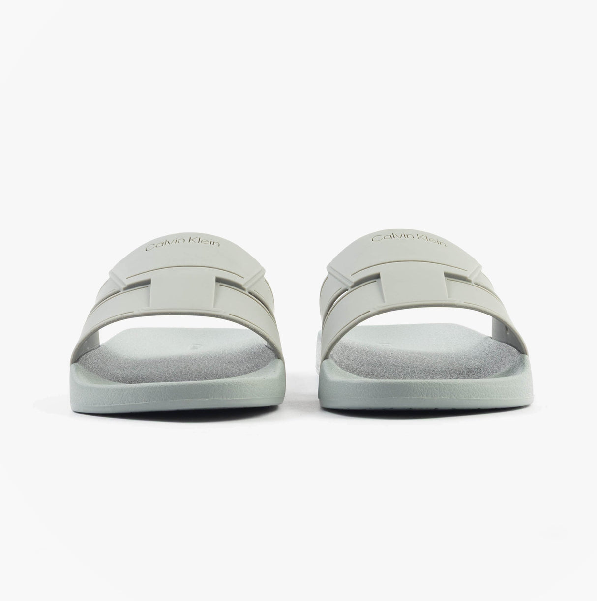 Calvin Klein POOL SLIDE DOUBLE T Mens Sliders Granite Road