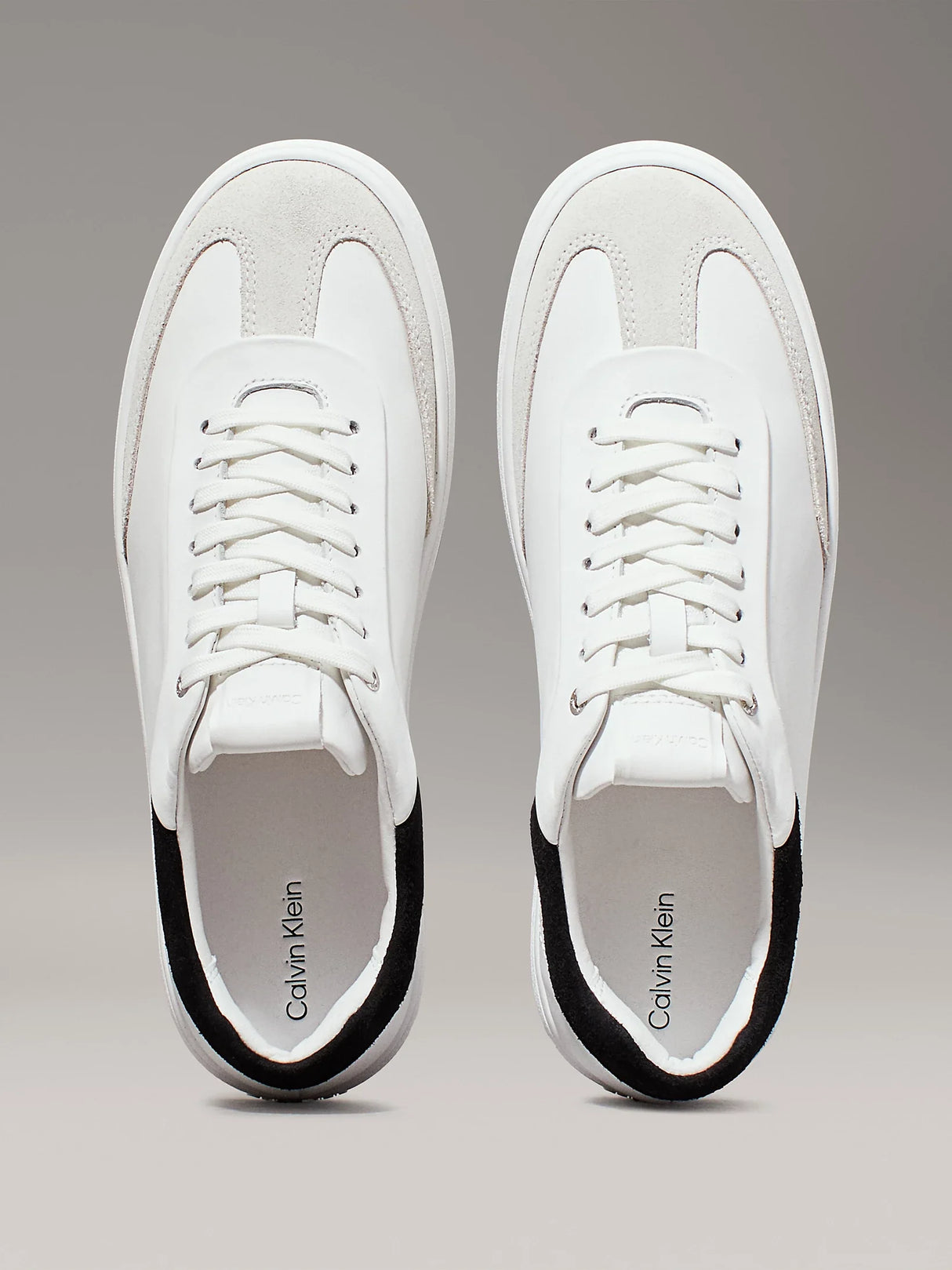 Calvin Klein CUPSOLE LACE UP Womens Trainers Bright White/Black