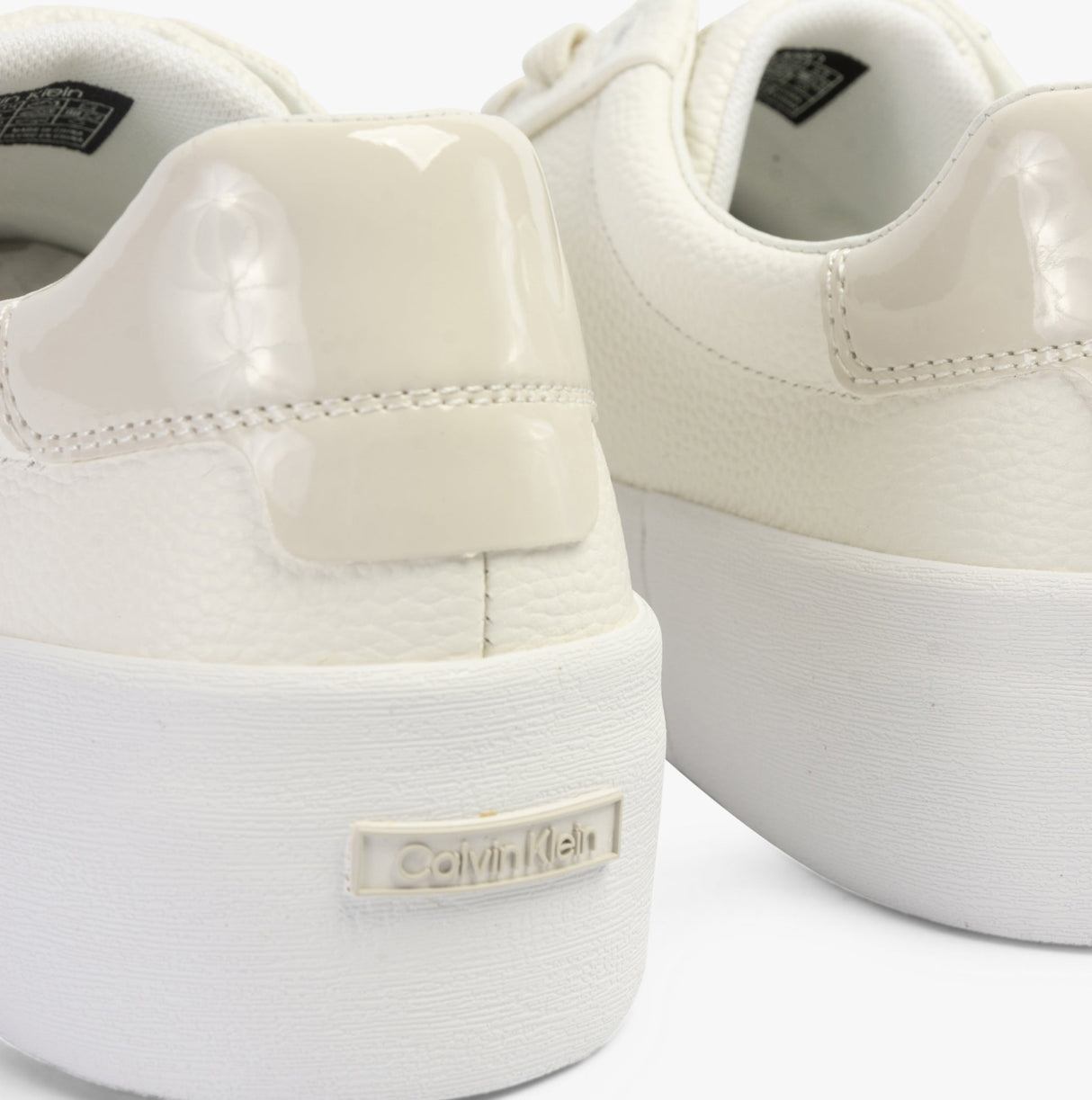 Calvin Klein VULCANISED LACE UP Womens Trainers White/Dk Ecru