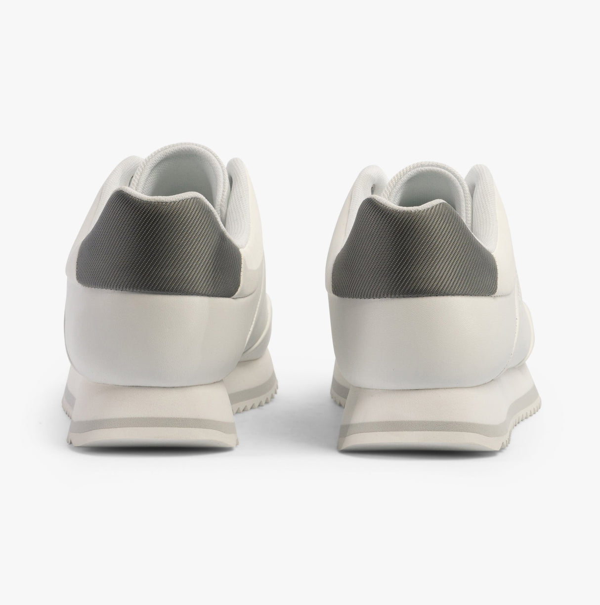 Calvin Klein RUNNER LACE UP Womens Trainers White/Neutral Gray