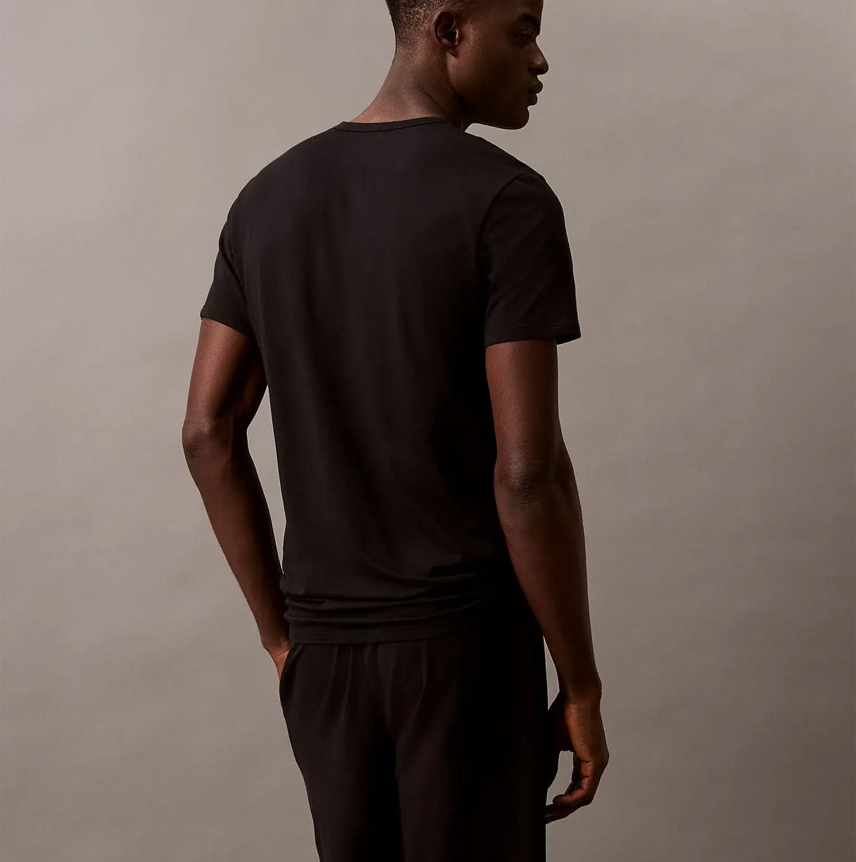 Calvin Klein MICRO STRETCH 3 Pack Mens T-Shirts Black