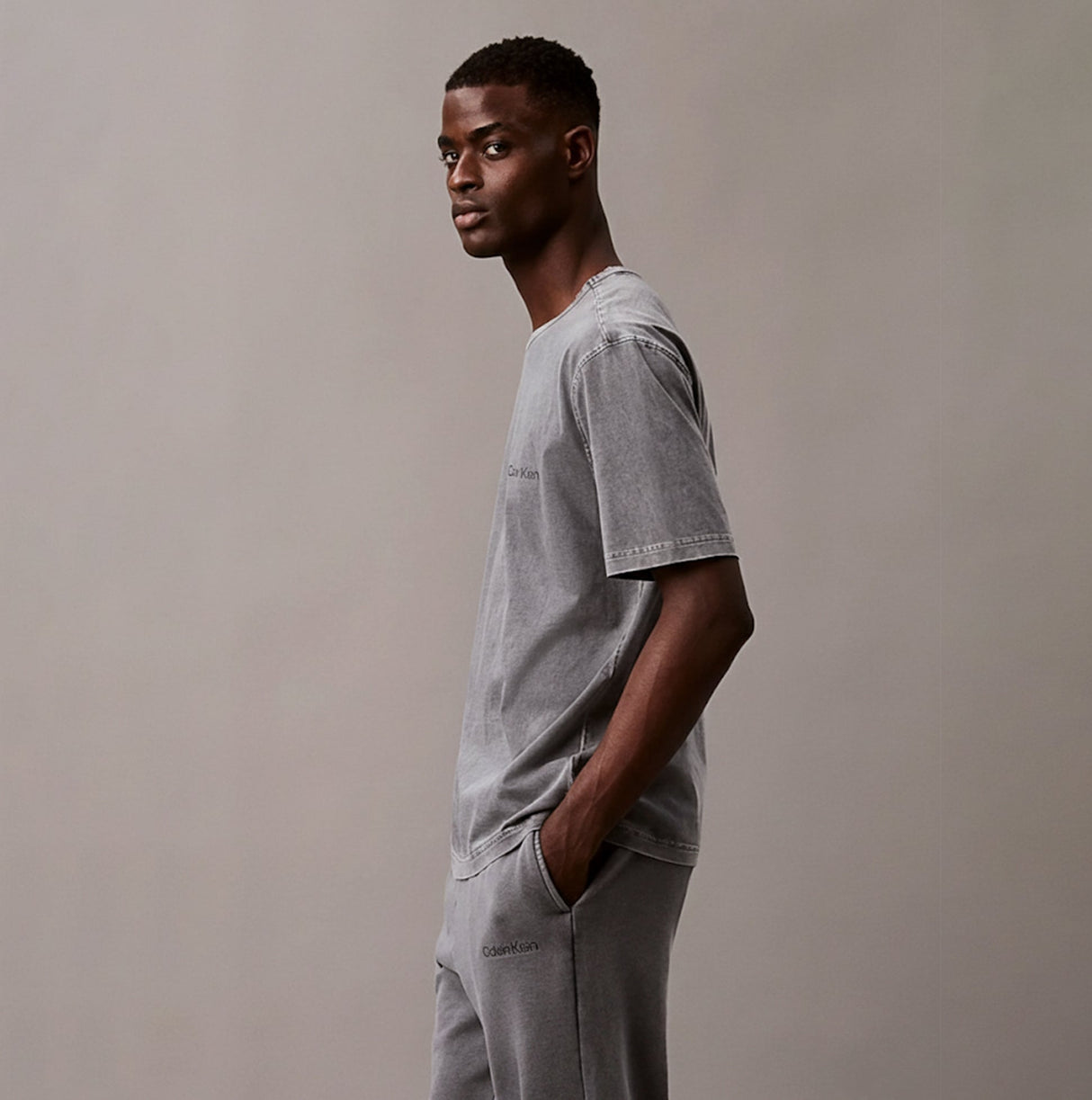 Calvin Klein 100% COTTON Mens Lounge T-Shirt Forged Iron