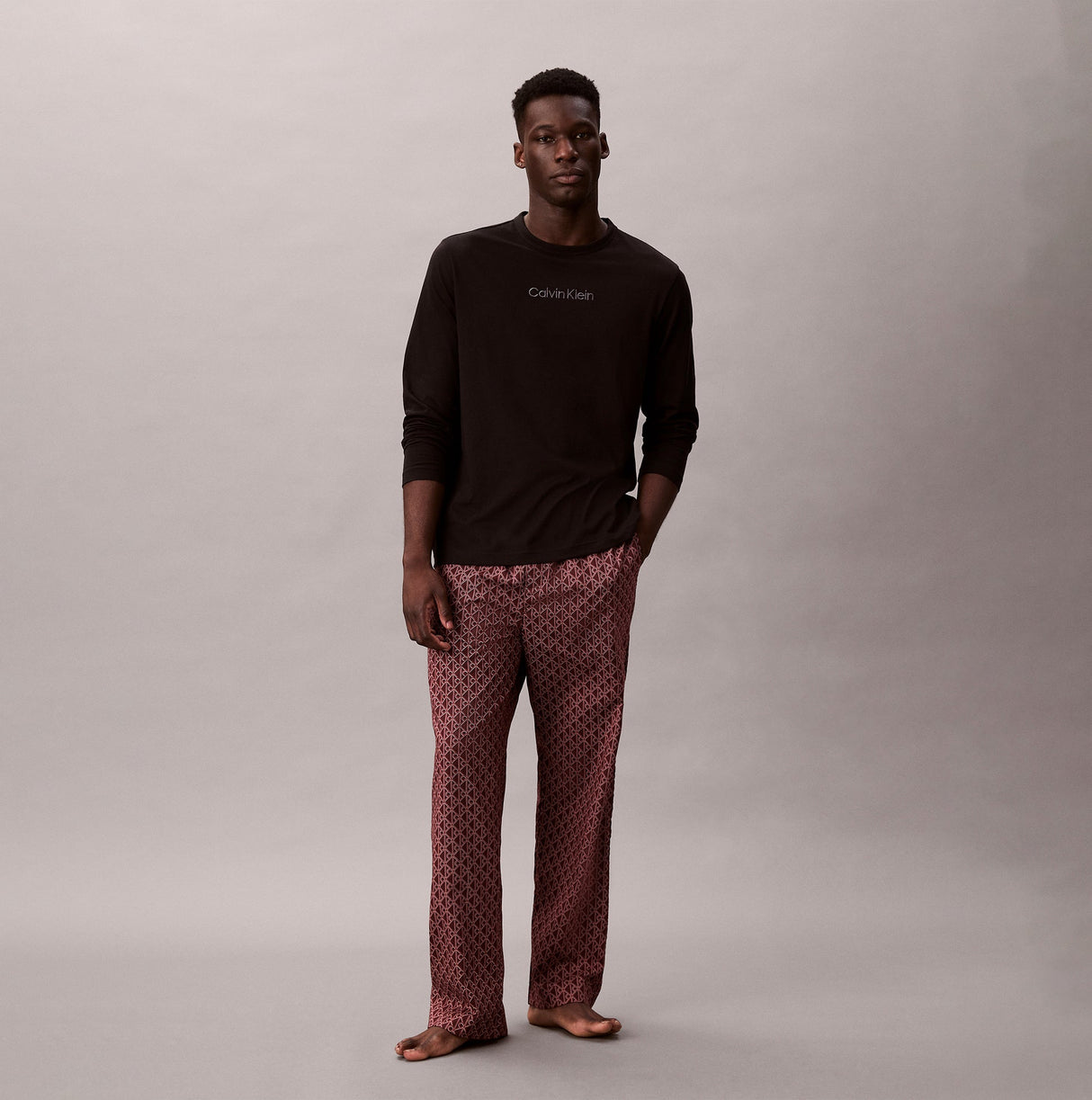 Calvin Klein LS TEE PANT SET Mens Multicoloured