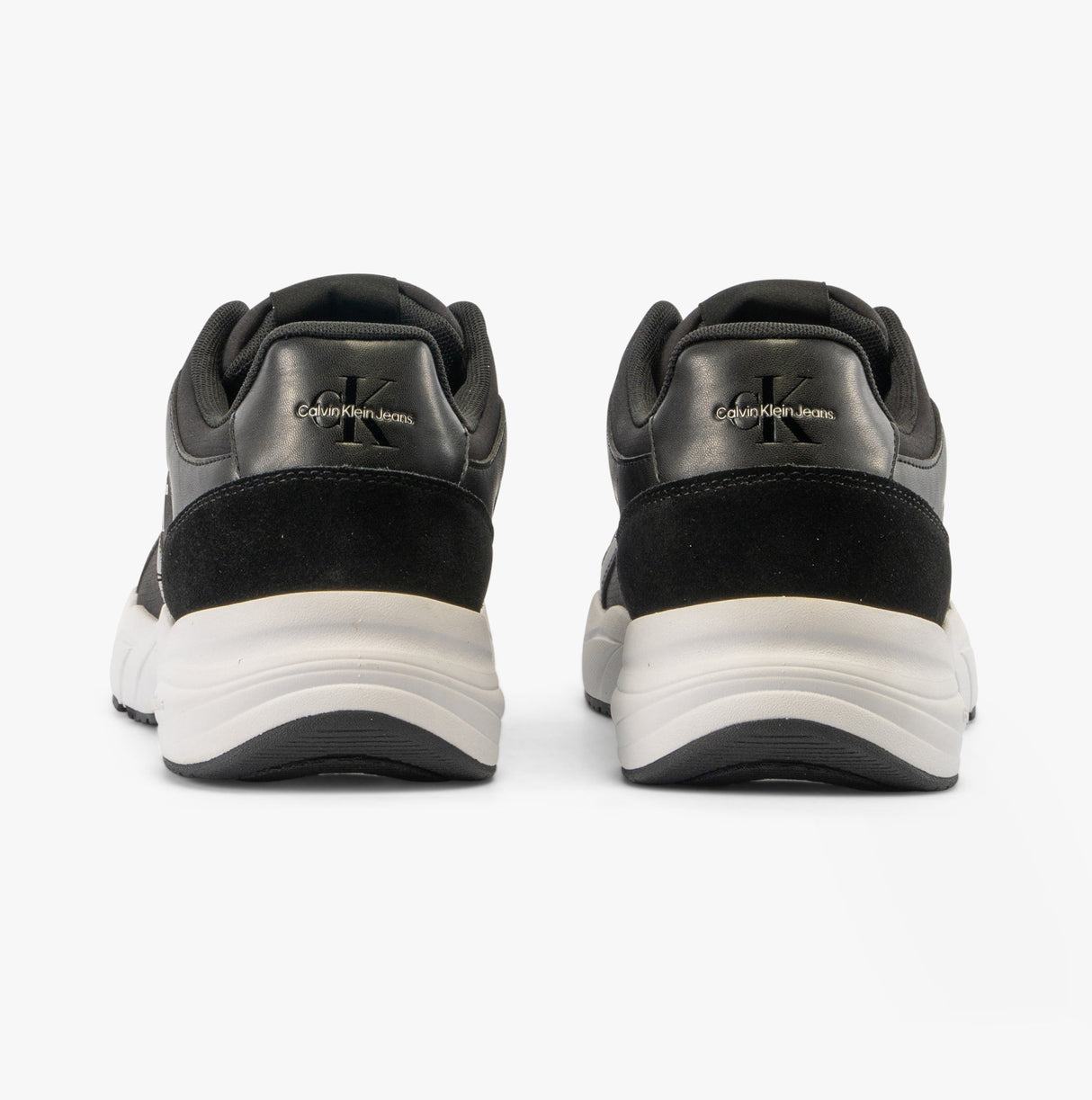 Calvin Klein RETRO TENNIS Mens Trainers Black/Black/Eggshell