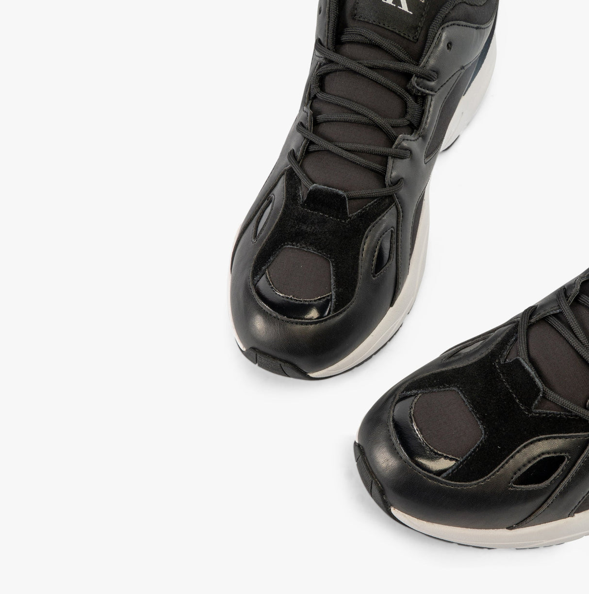 Calvin Klein RETRO TENNIS Mens Trainers Black/Black/Eggshell