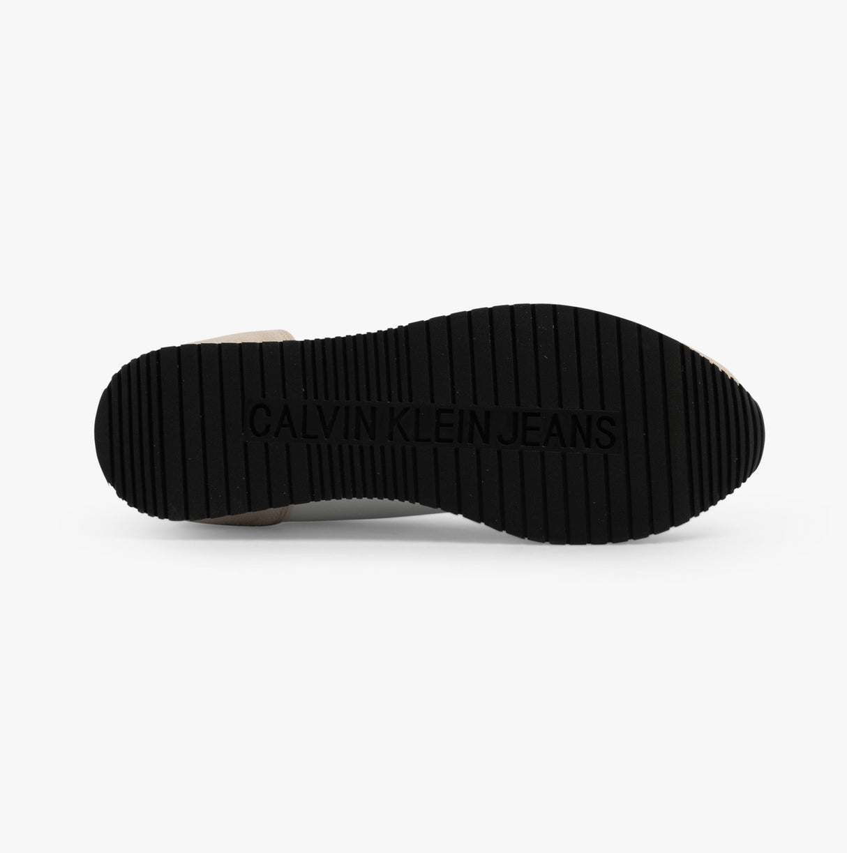 Calvin Klein RETRO RUNNER ICONIC Mens Trainers B White/ Ck Black/ Green Palm