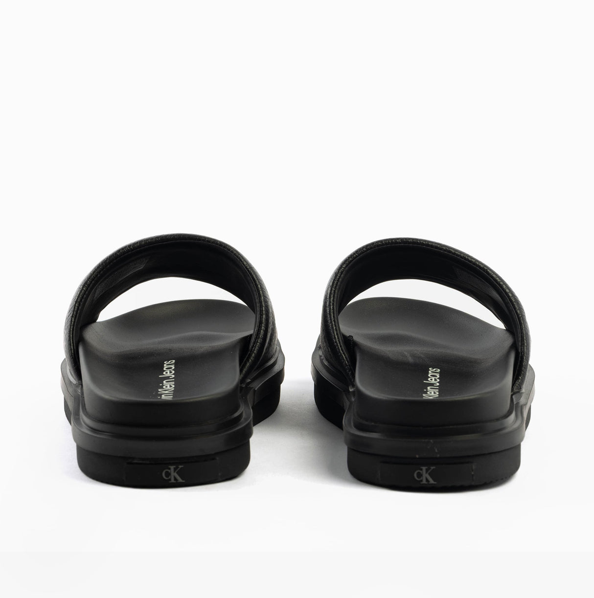 Calvin Klein FLAT MOLDED SLIDE Mens Triple Black