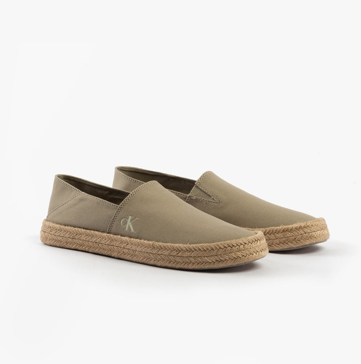 Calvin Klein ESPADRILLE Mens Canvas Shoes Weathered Teak