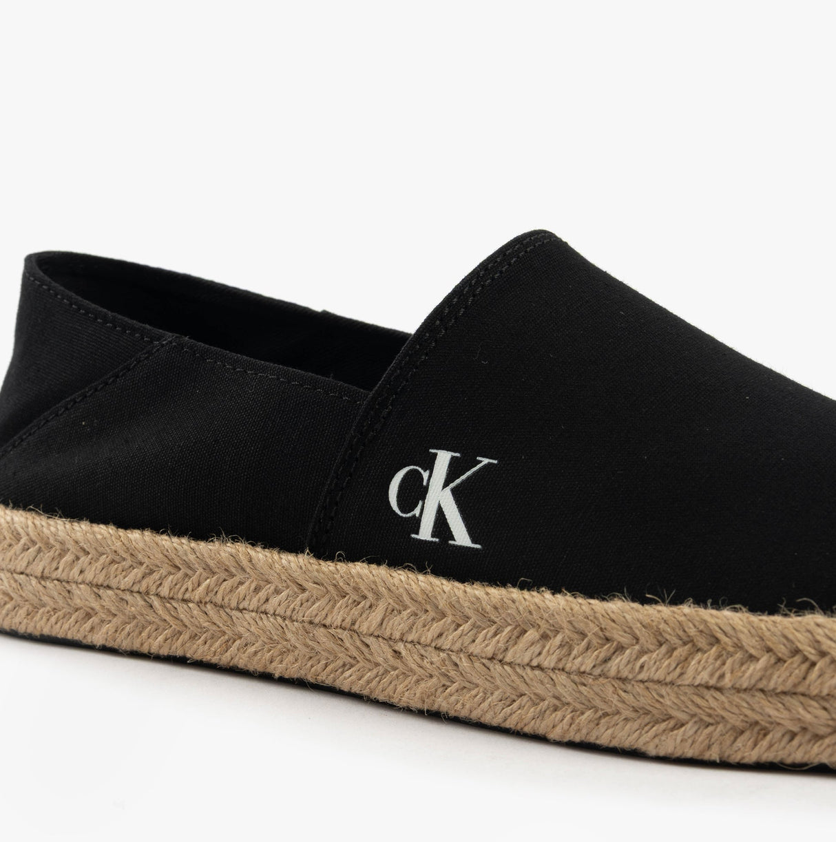 Calvin Klein ESPADRILLE Mens Canvas Shoes Ck Black