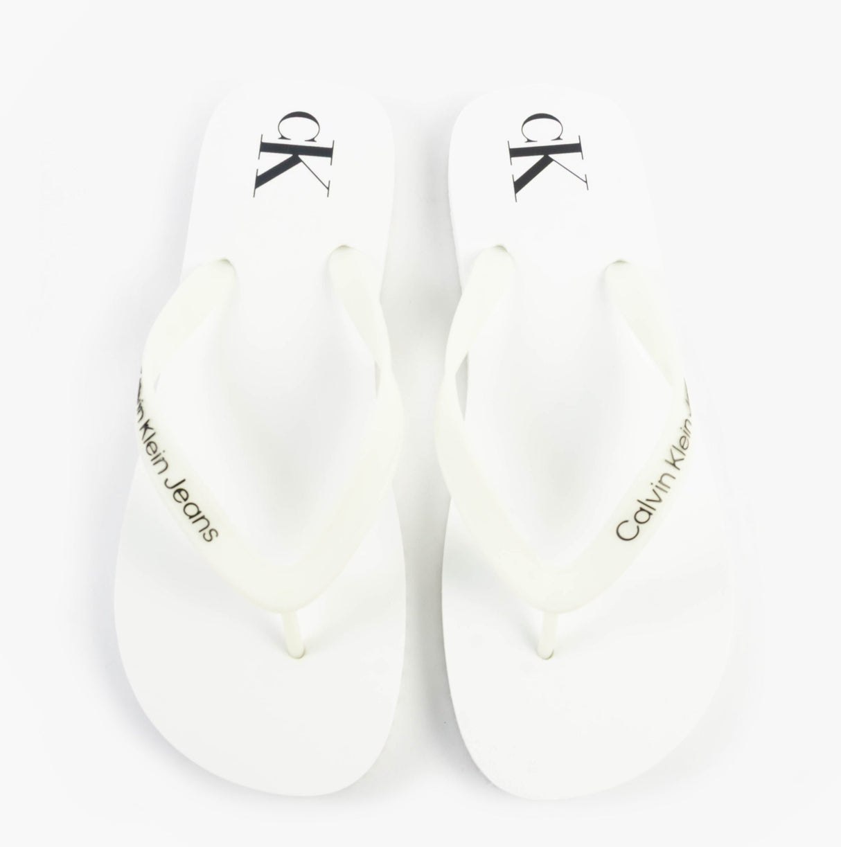 Calvin Klein BEACH SANDAL TRANSPA Mens Sandals Bright White/Black