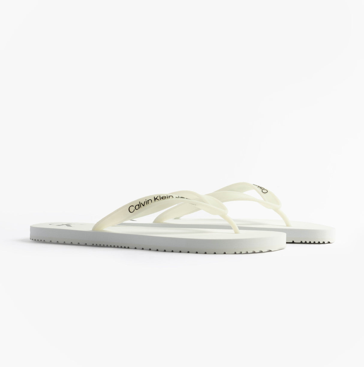 Calvin Klein BEACH SANDAL TRANSPA Mens Sandals Bright White/Black