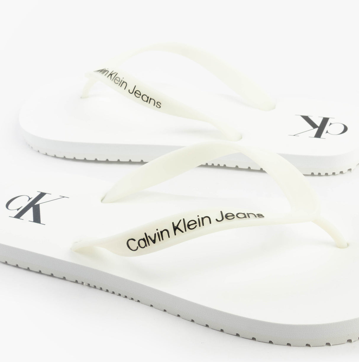 Calvin Klein BEACH SANDAL TRANSPA Mens Sandals Bright White/Black