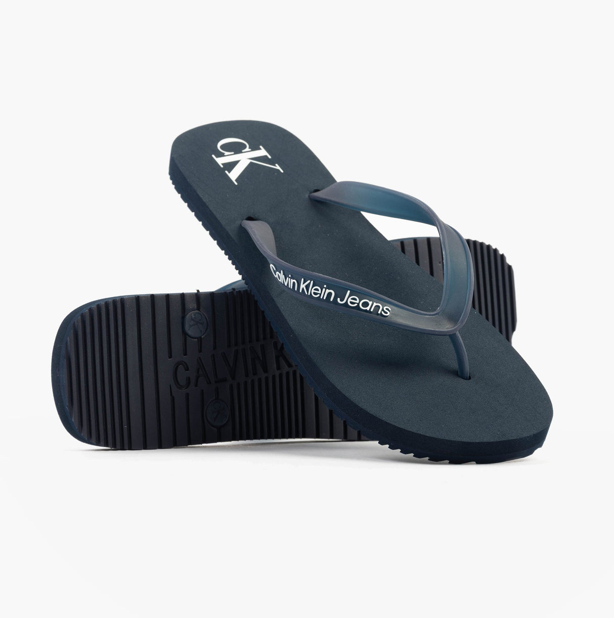 Calvin Klein BEACH SANDAL TRANSPA Mens Sandals Calvin Navy/Bright White