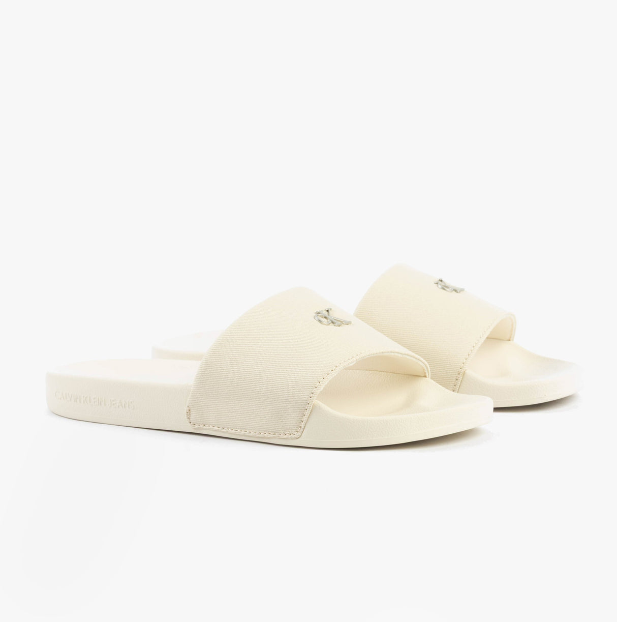 Calvin Klein MONOGRAM Womens Slides Turtle Dove