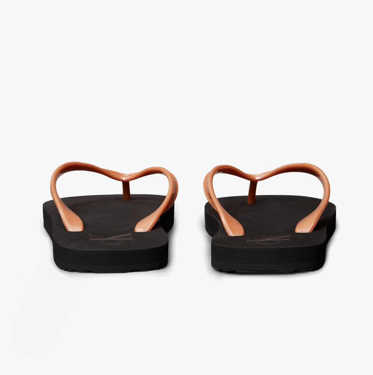 Calvin Klein BEACH SANDAL MONOLOGUE Womens Flip Flops Black/Dusty Coral