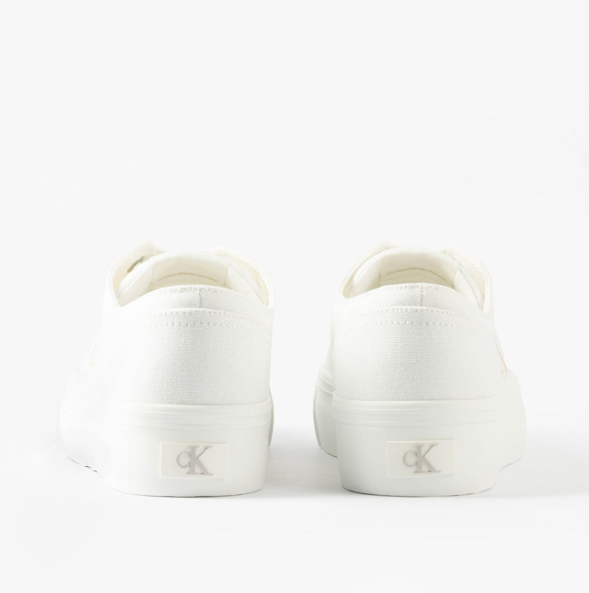 Calvin Klein VULC FLATFORM LOW Womens Trainers Triple Bright White
