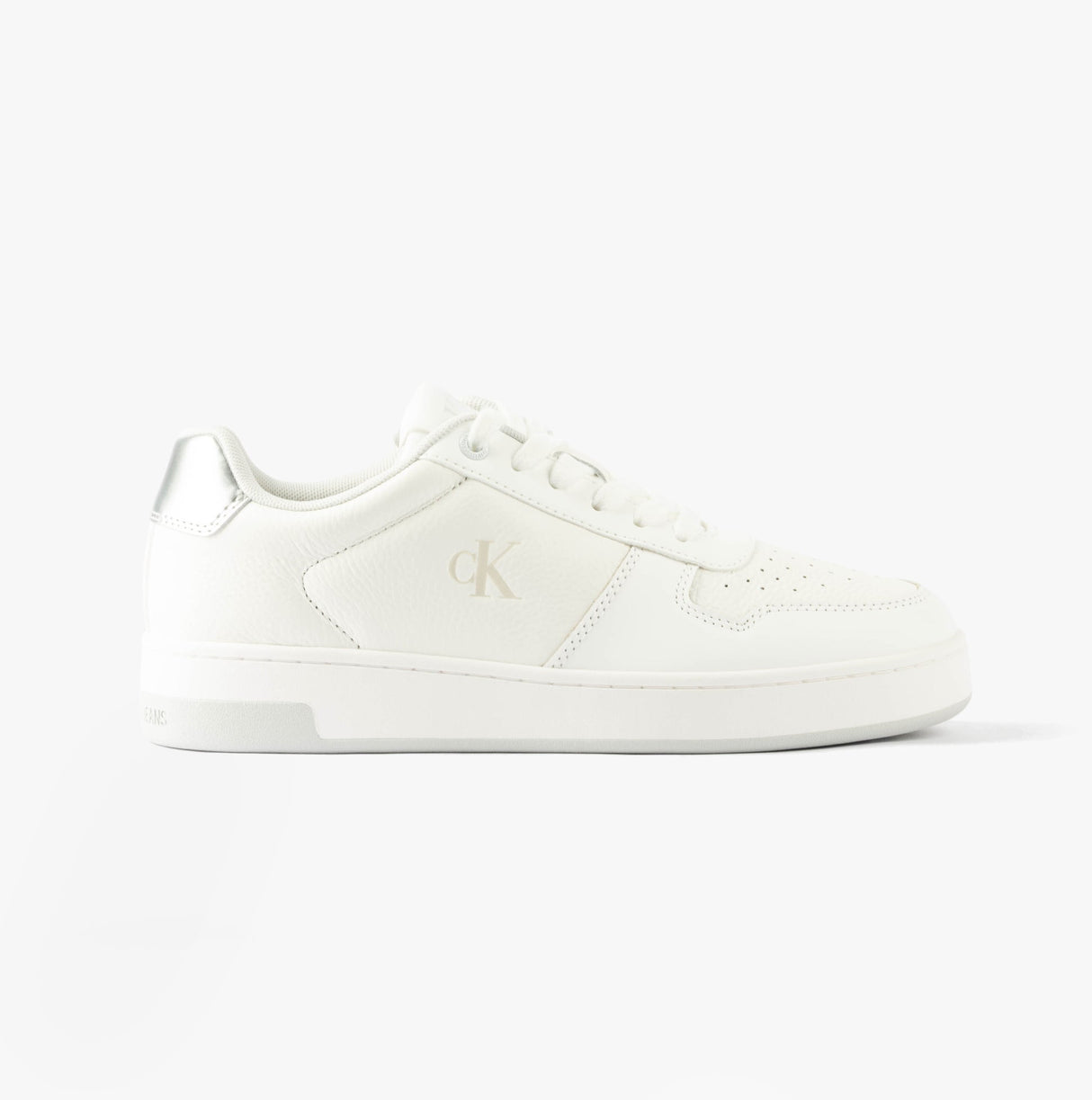 Calvin Klein BASKET CUPSOLE LOW Womens Trainers Bright White/Silver