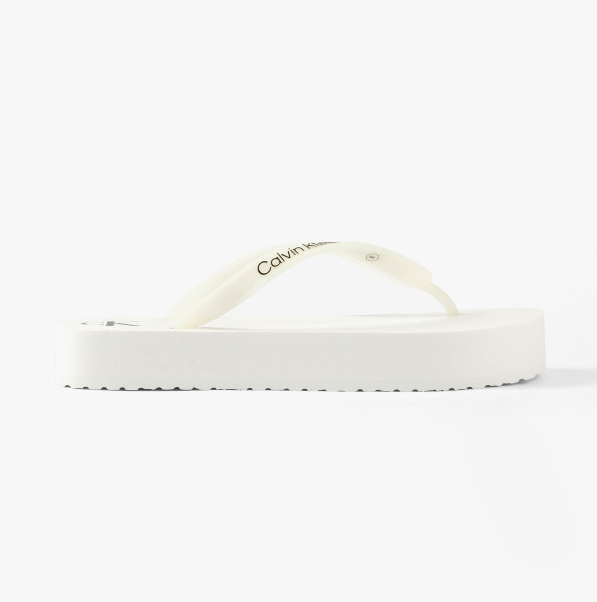 Calvin Klein BEACH SANDAL FLATFORM Womens Sandals Bright White/Black