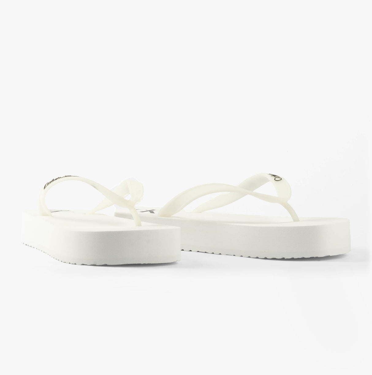 Calvin Klein BEACH SANDAL FLATFORM Womens Sandals Bright White/Black