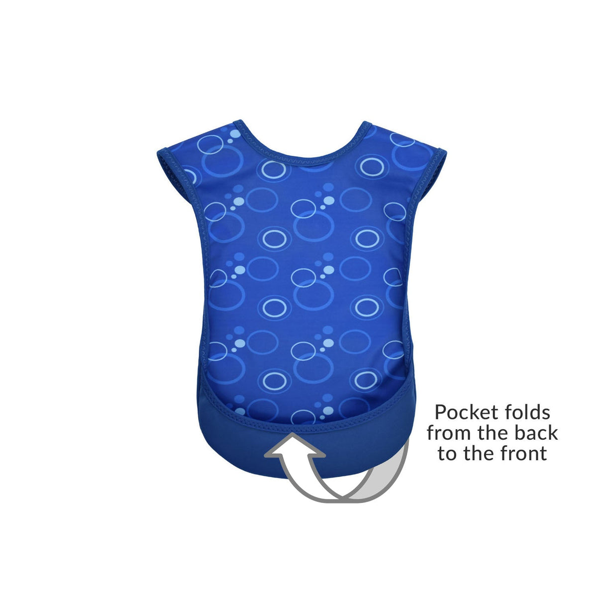 Junior Tabard style bib - Blue bubbles pattern