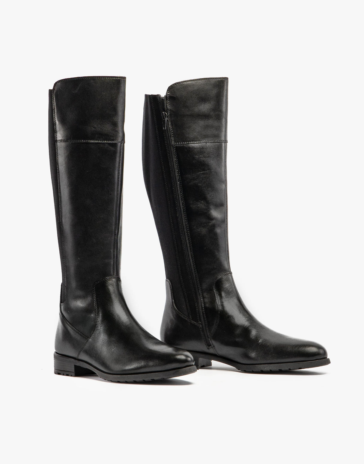 Cipriata SILVIA Womens Leather Zip High Leg Boots Black