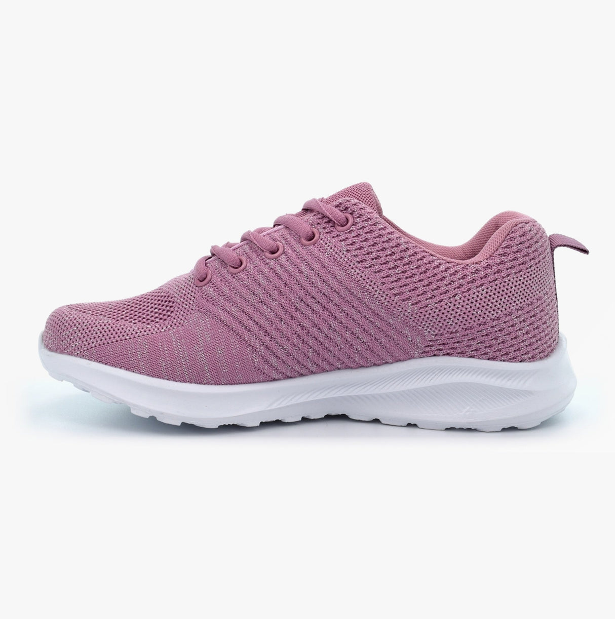 Cipriata LEONA Womens Sparkle Lace Up Trainers Rose Pink