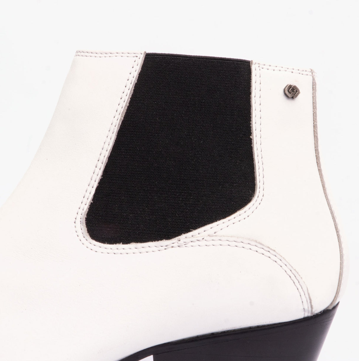 Club Cubano McCARTNEY Mens Cuban Heel Boots White Leather