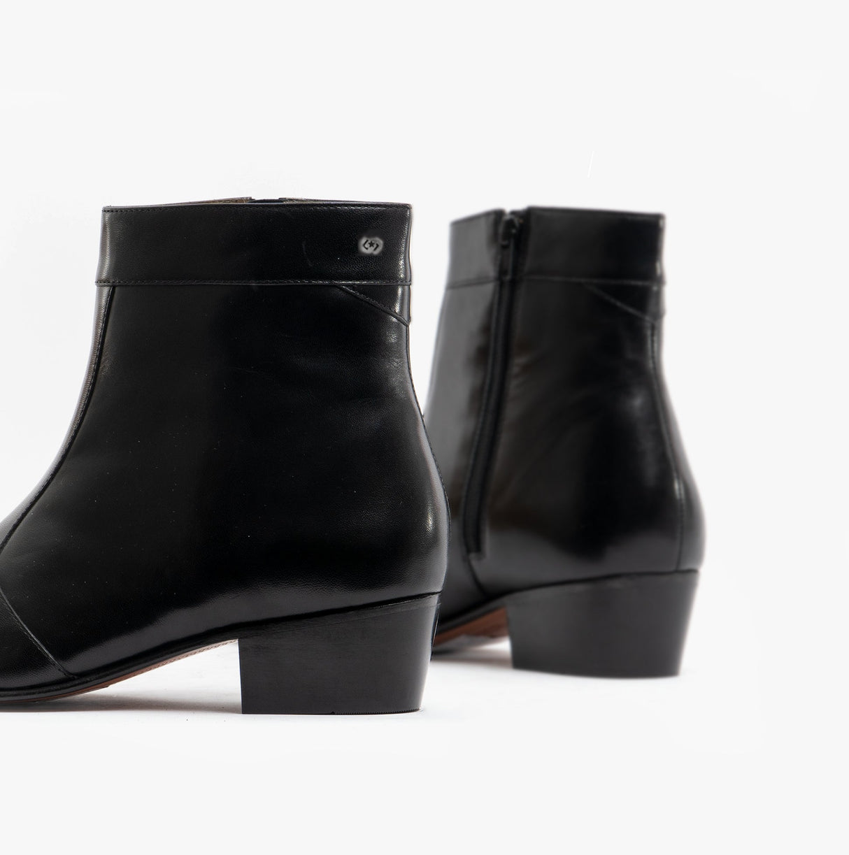 Club Cubano CAESAR Mens Leather Cuban Heel Boots Black