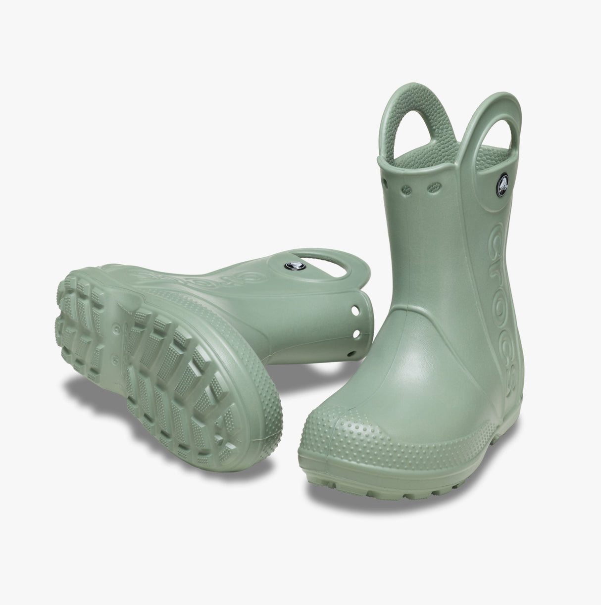 Crocs 12803-308 HANDLE IT RAIN BOOT Kids Wellies Moss