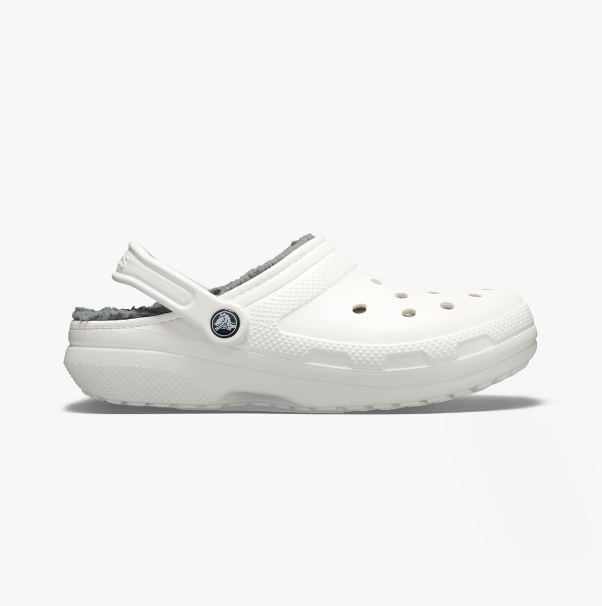 Crocs 203591-10M CLASSIC LINED Unisex Clogs White/Grey