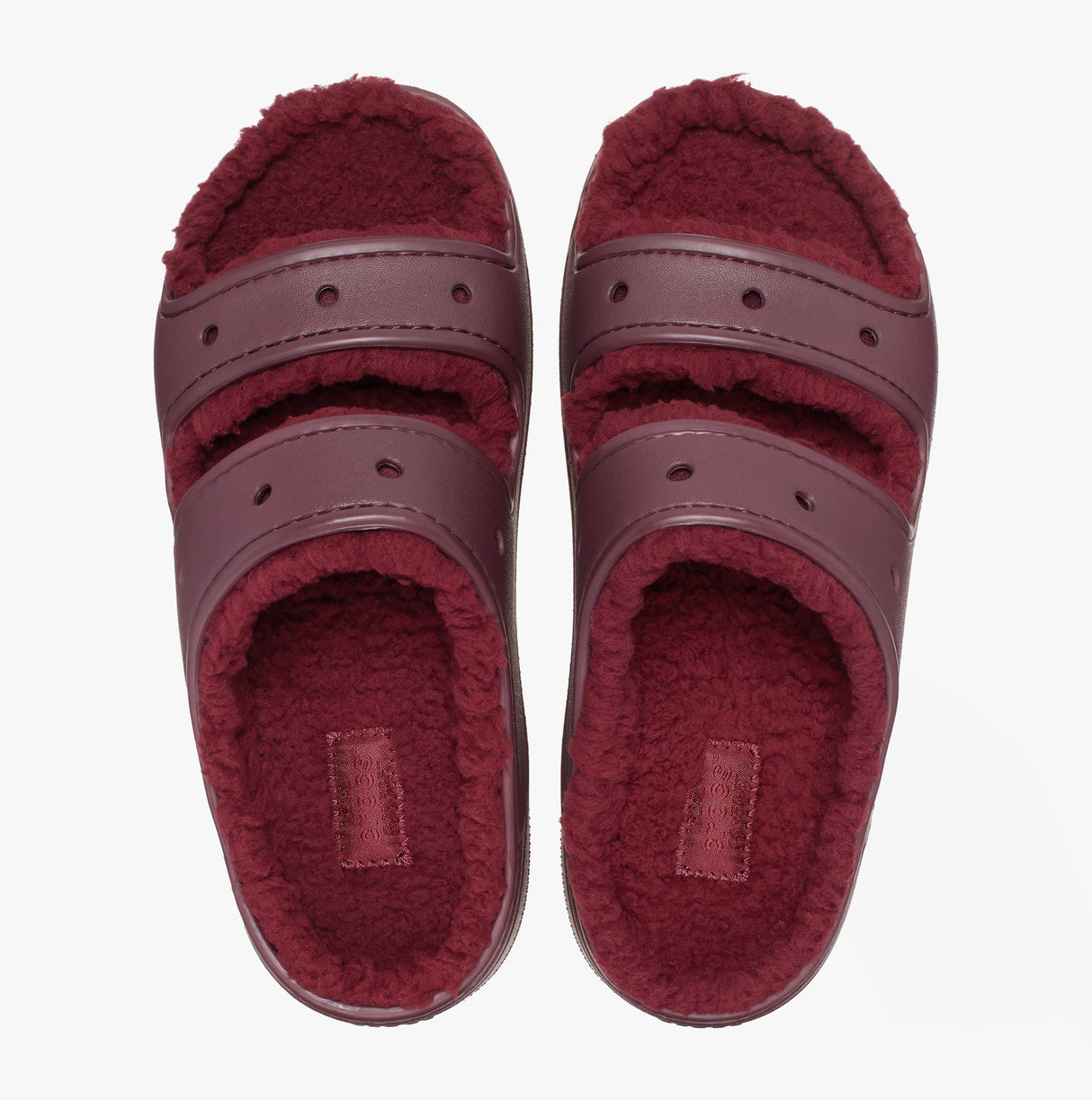 Crocs 207446-6WD CLASSIC COZZZY Womens Sliders Dark Cherry