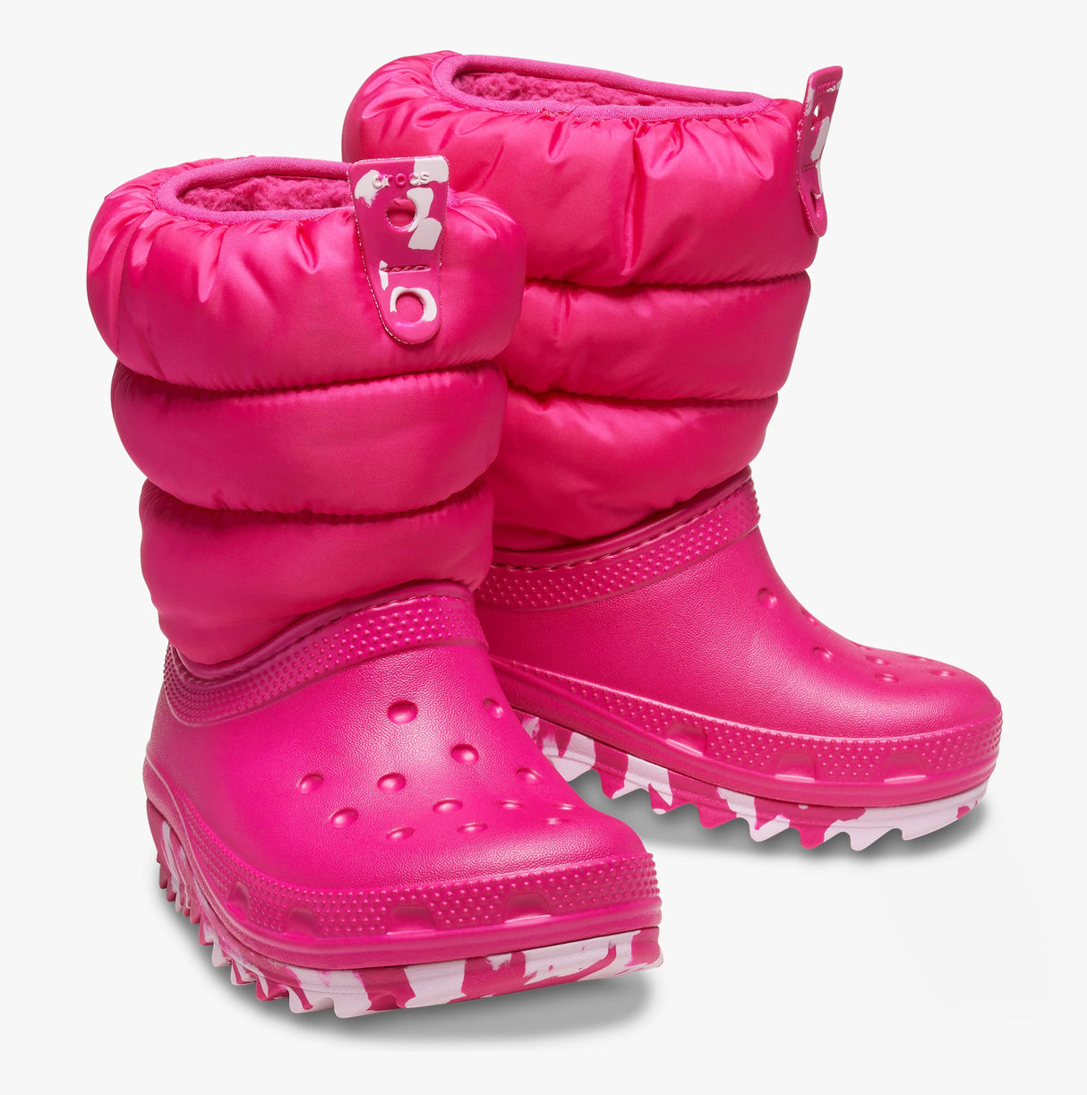Crocs 207683-6X0 CLASSIC NEO PUFF Girls Boots Candy Pink