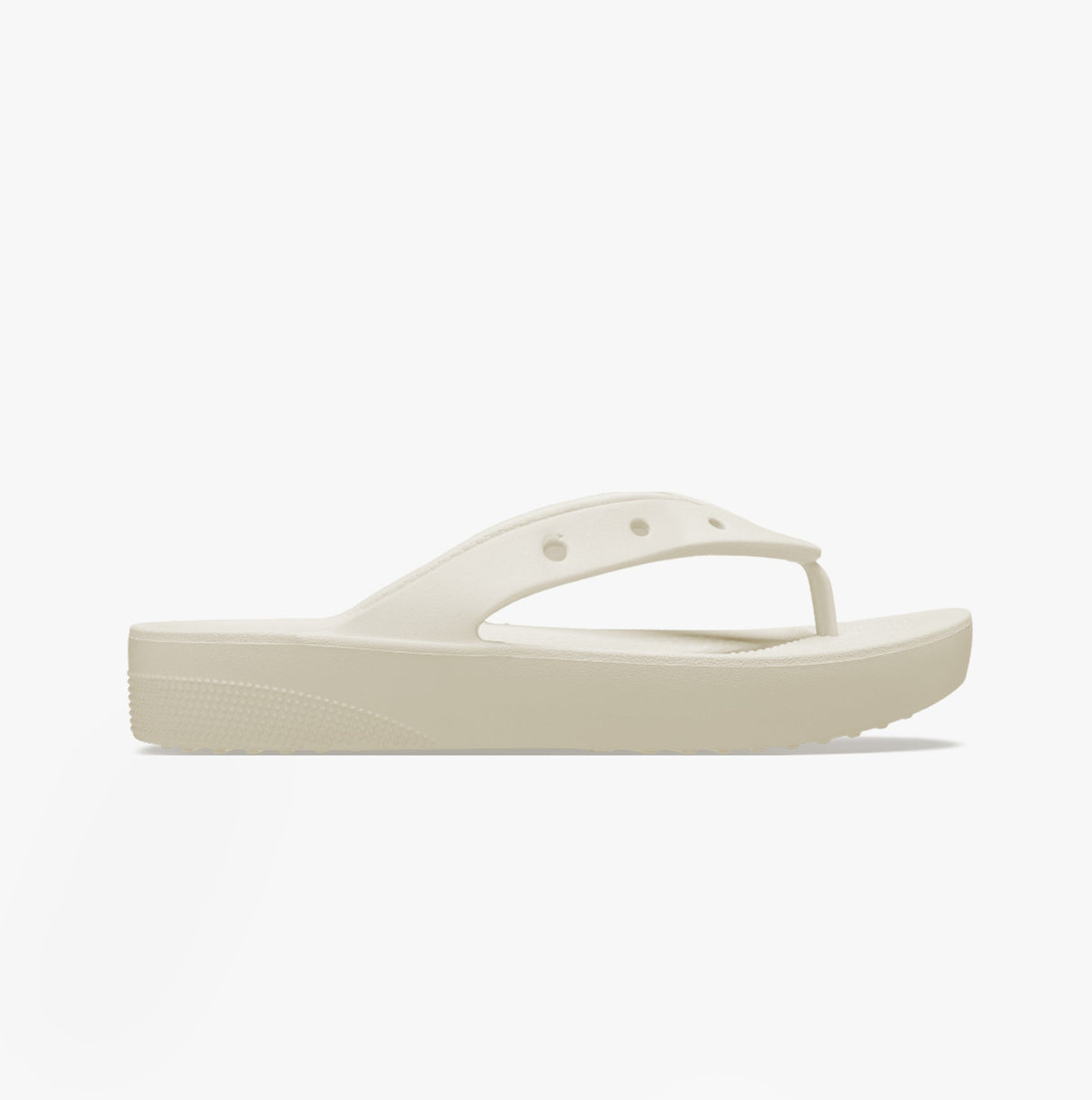 Crocs 207714-2Y2 CLASSIC PLATFORM FLIP Womens Flip-Flops Bone