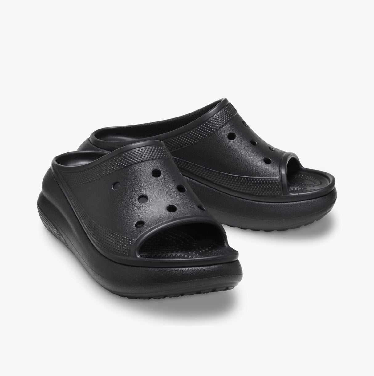 Crocs 208731-001 CRUSH SLIDE BLK Womens Clogs Black