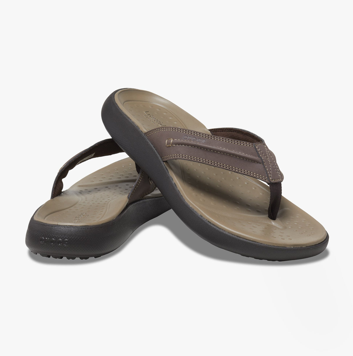 Crocs 209332-206 YUKON VISTA II LR Mens Flip-Flops Espresso