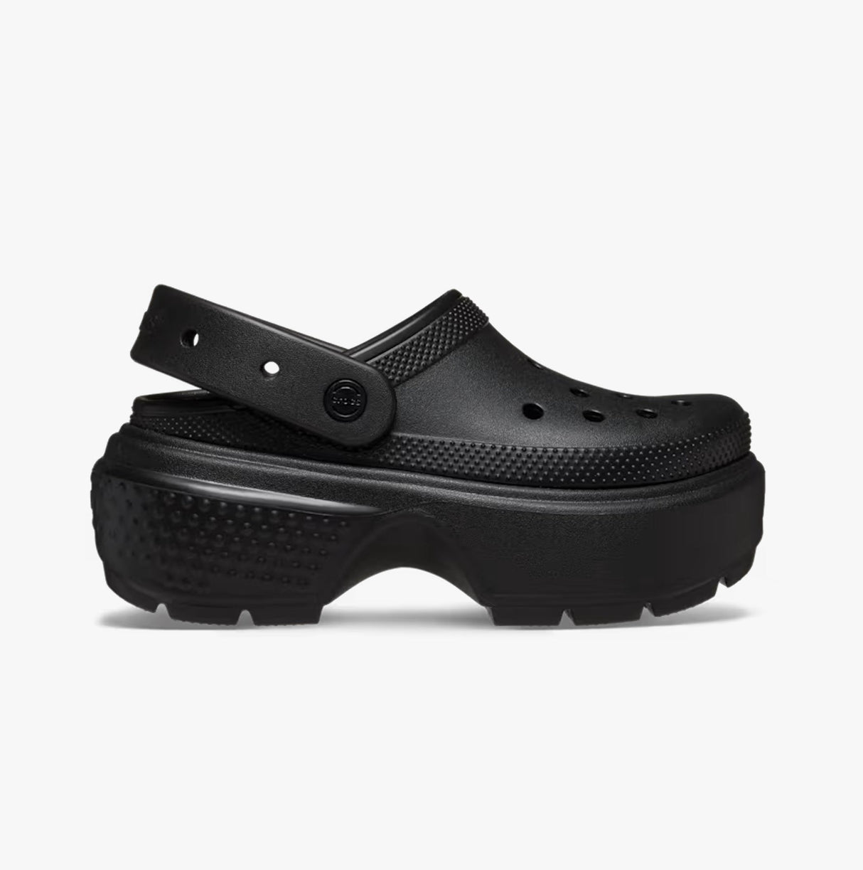 Crocs 209347-001 STOMP CLOG Womens Clogs Black