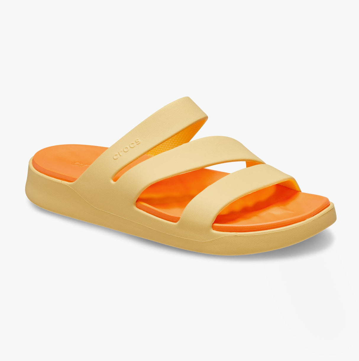 Crocs 209587-78Z GETAWAY STRAPPY Womens Sandals Golden Hour