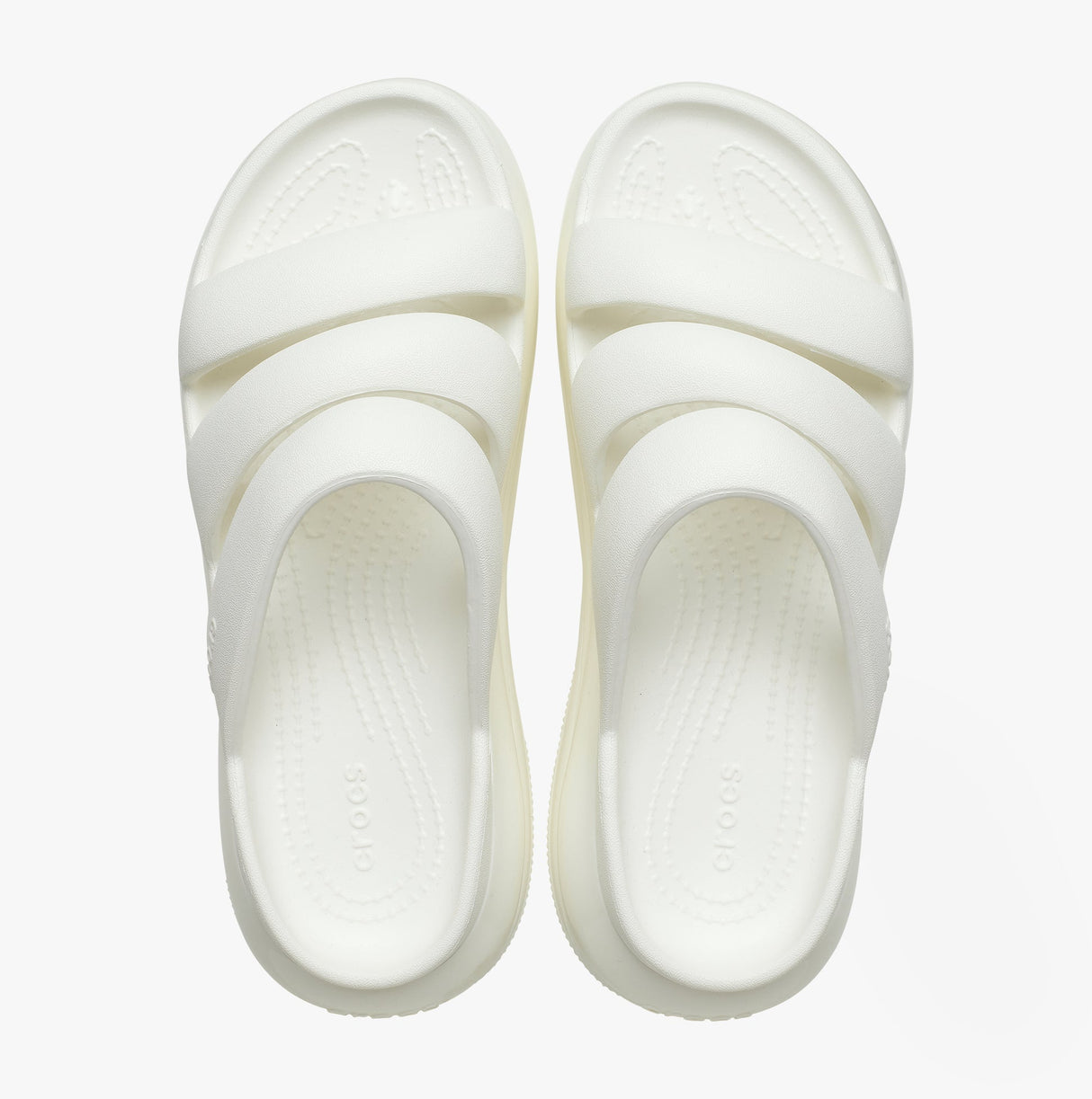 Crocs 209842-0WV MEGA CRUSH TRIPLE STRAP Womens Sliders Chalk