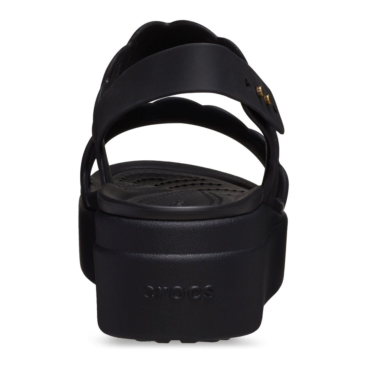 Crocs 209977-060 BROOKLYN WOVEN UPPER LOW Womens Sandals Black