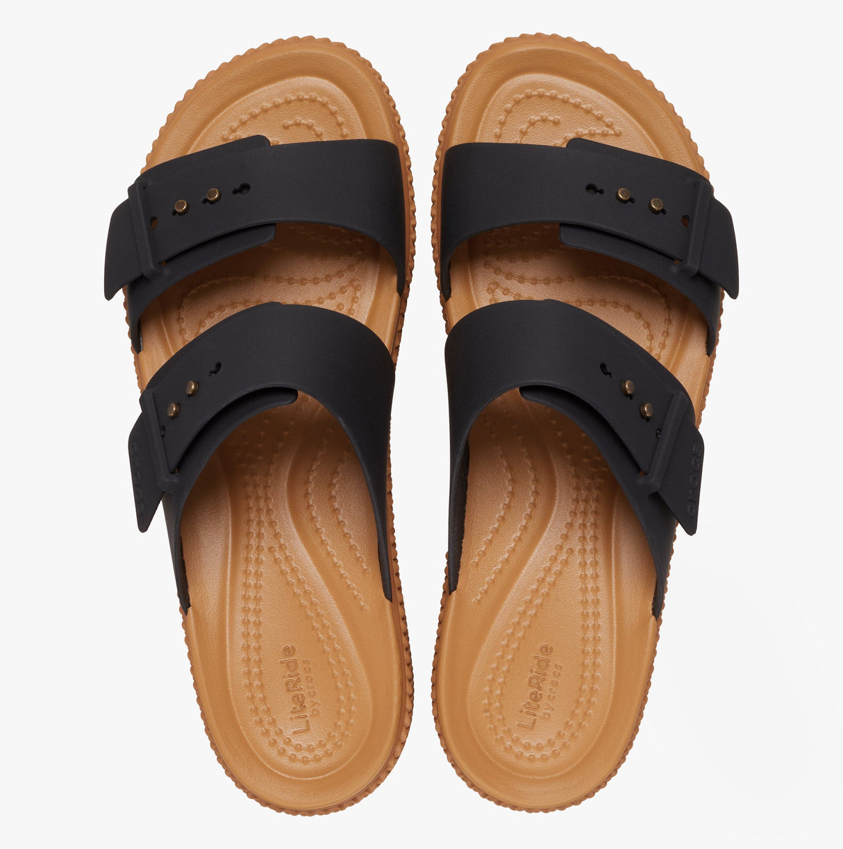 Crocs 209978-001 BROOKLYN WOVEN BUCKLE Womens Sandals Black