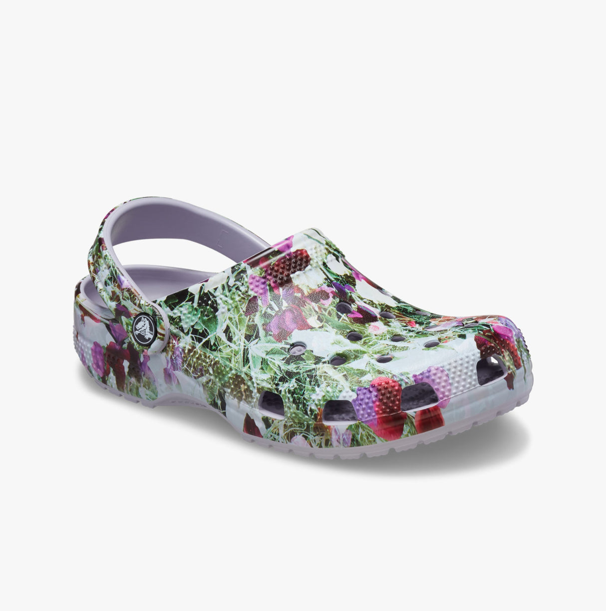 Crocs 210398-5PS CLASSIC PHOTOREAL FLORAL Womens Clogs Mauve Mist