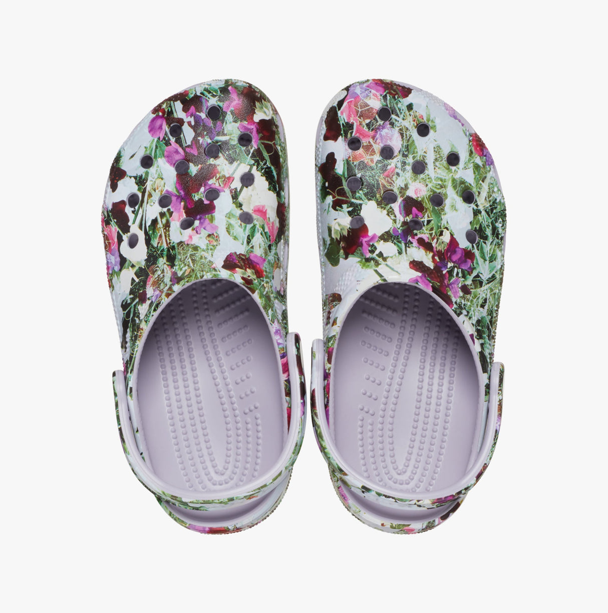 Crocs 210398-5PS CLASSIC PHOTOREAL FLORAL Womens Clogs Mauve Mist