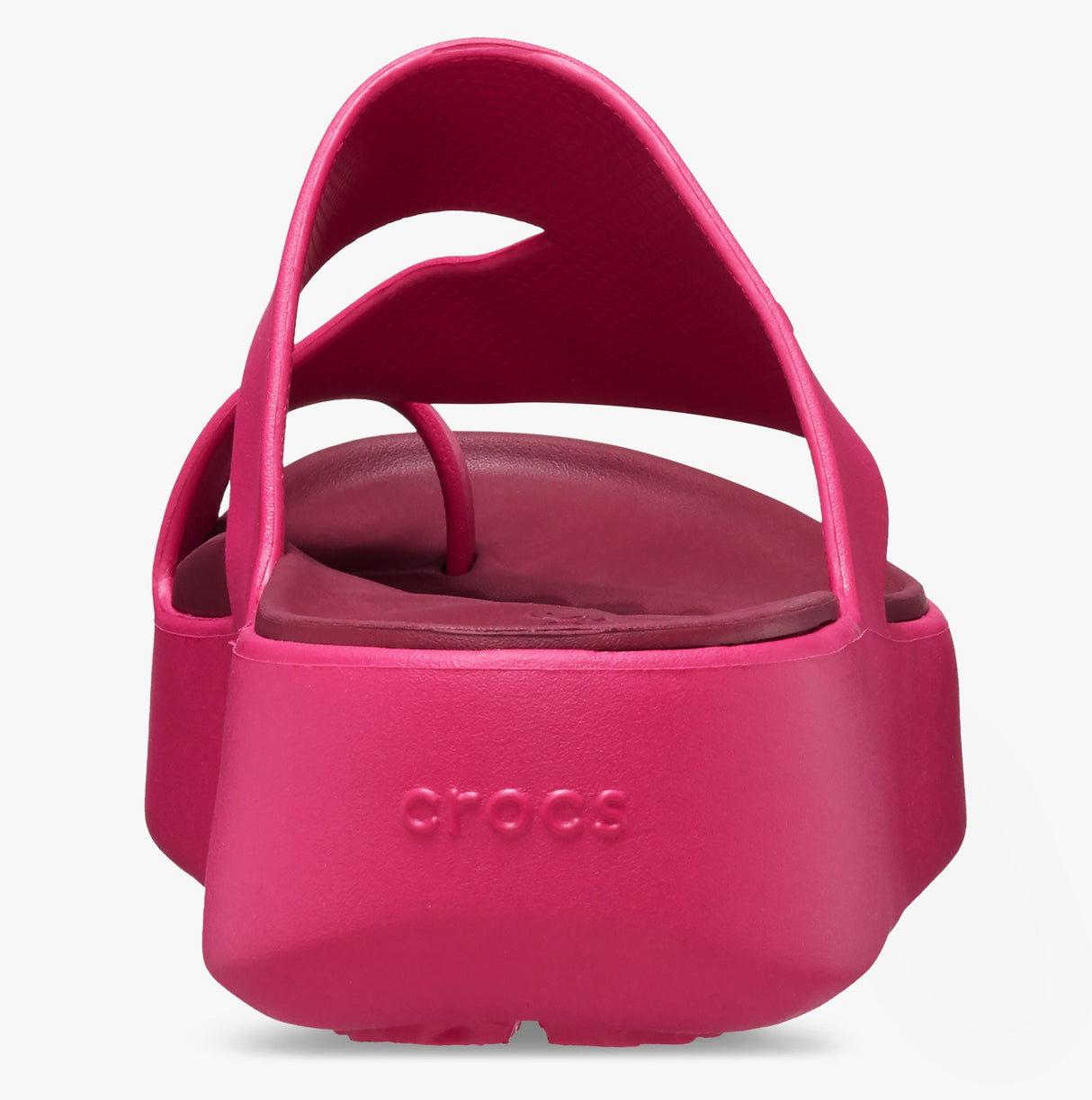 Crocs 210834-6ZQ GETAWAY PLATFORM TOE LOOP Womens Sandals Dragon Fruit