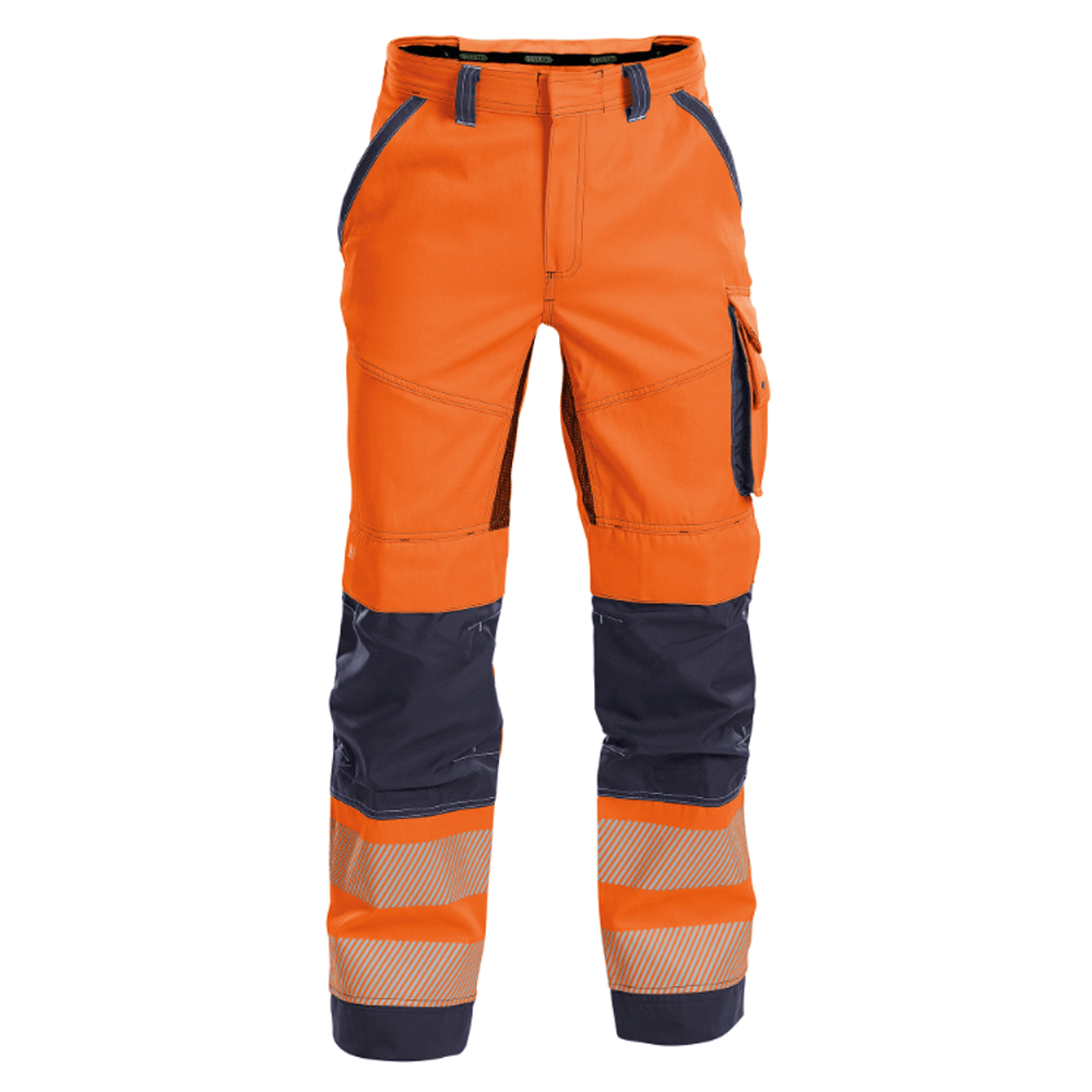 DASSY Odessa 200984 Hi-Vis Kneepad Multi-Pocket Trousers Orange 31" Waist, Short Leg